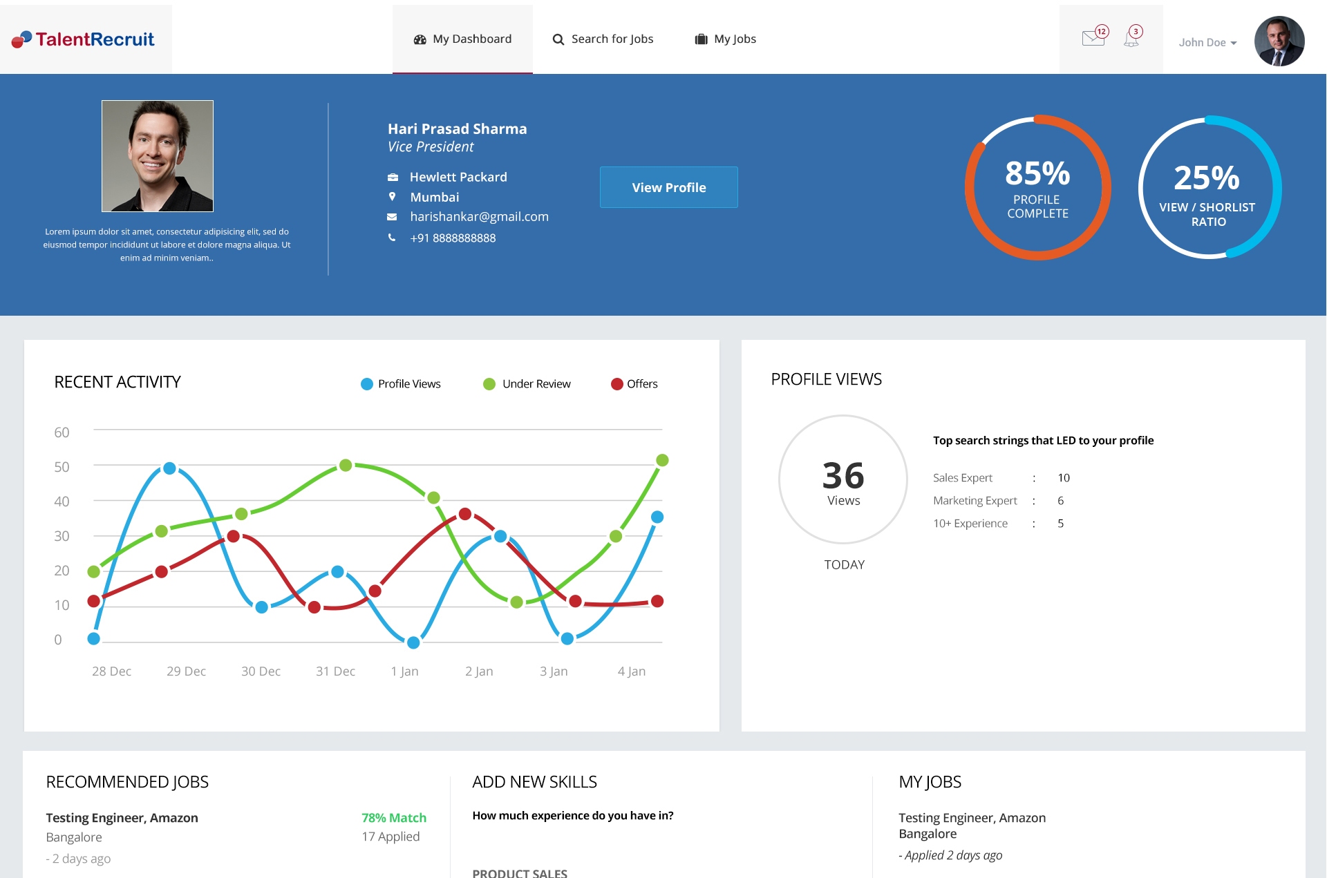 TalentRecruit Screenshots